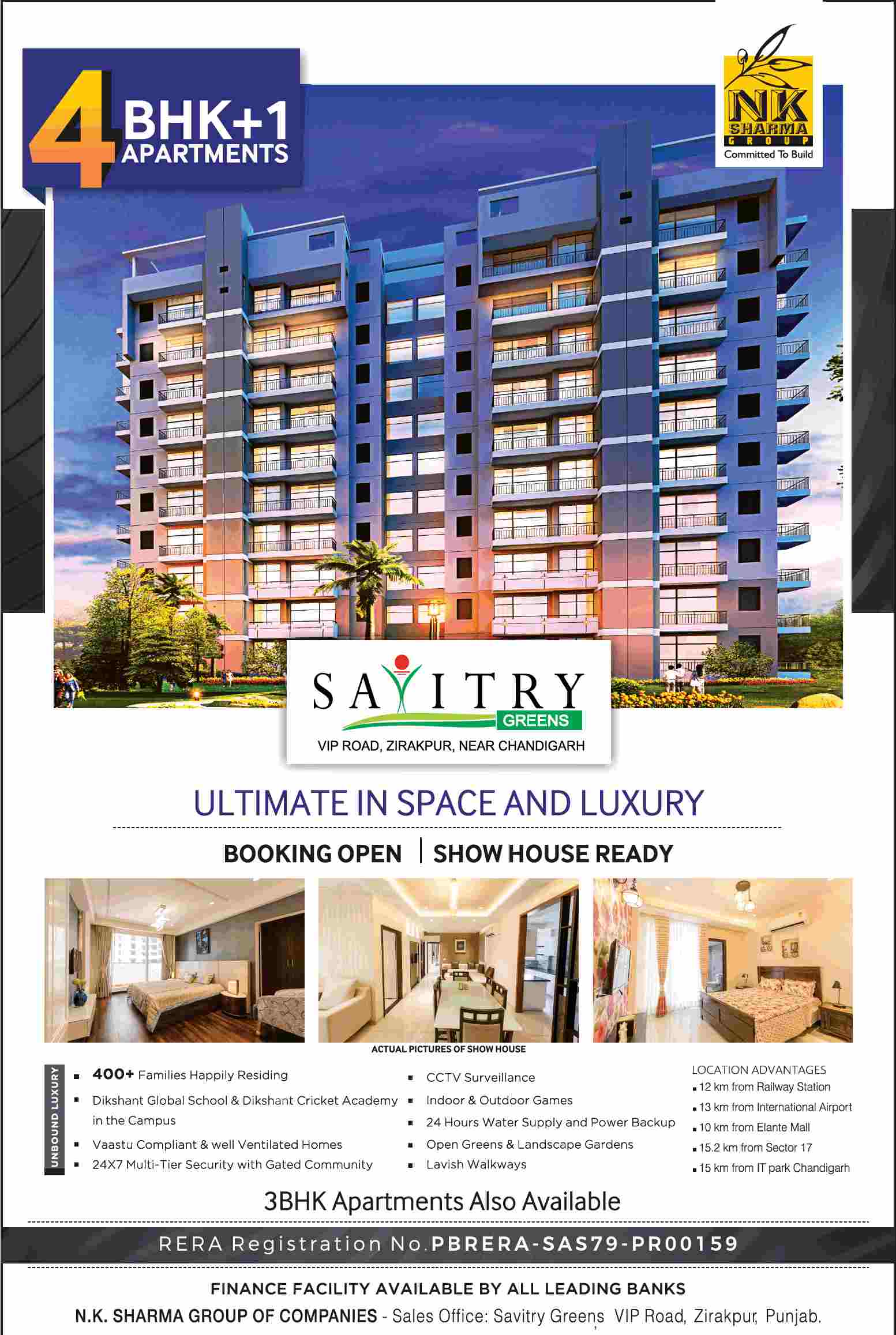 Invest in homes with ultimate space and luxury at NK Savitry Greens in Zirakpur Update